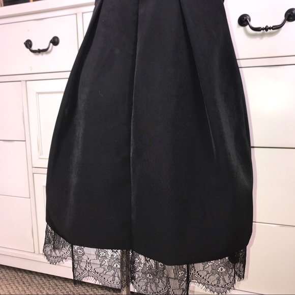 TopShop Chain Loop Lace Mini Prom Dress Black 10 - Picture 6 of 8